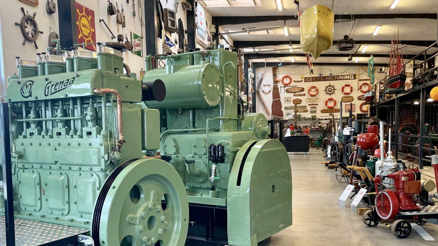 Maskinrummet, historisk samling, gamle motorer
