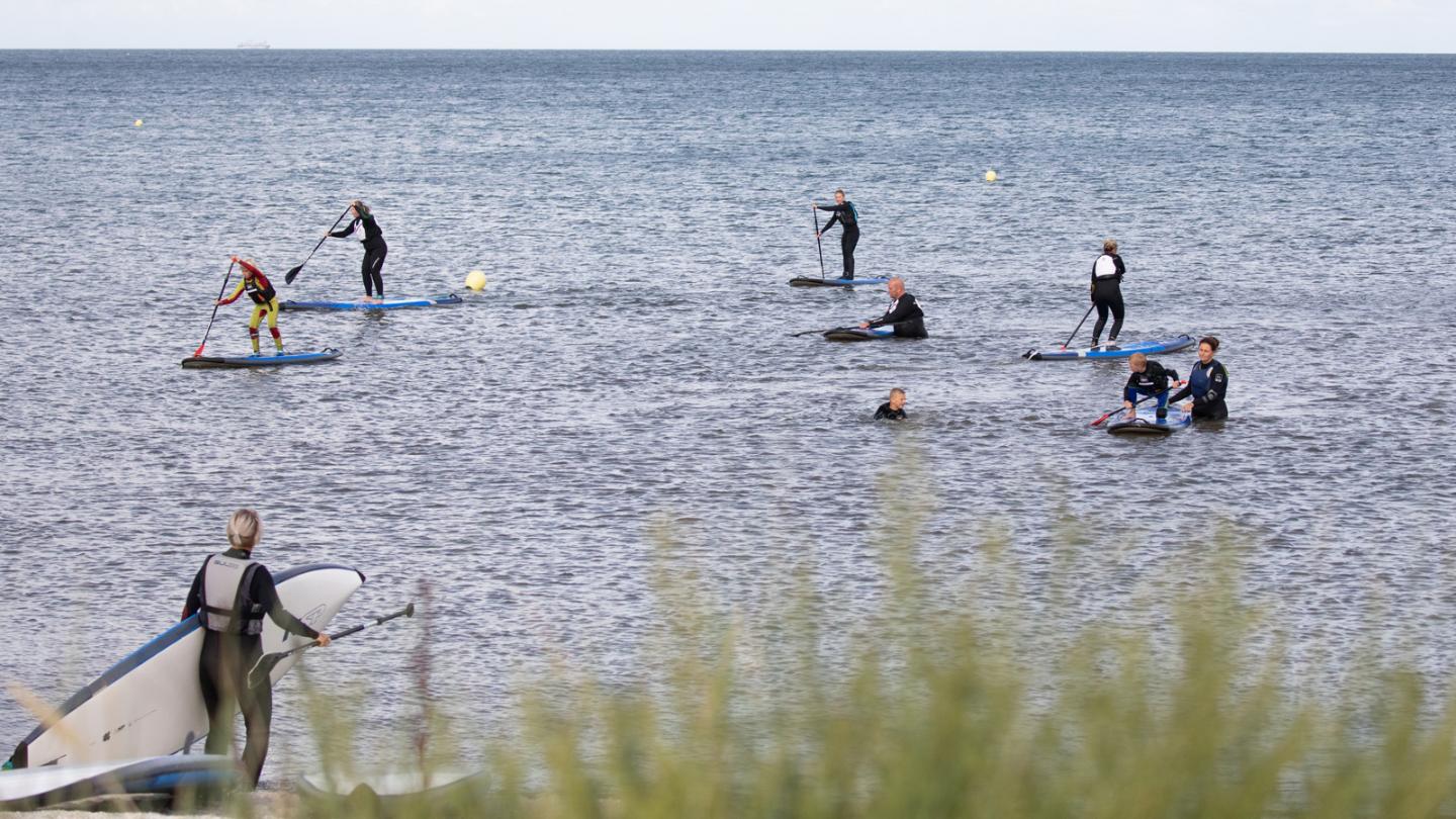 Aktiviteter på vandet ved Sæby Strand