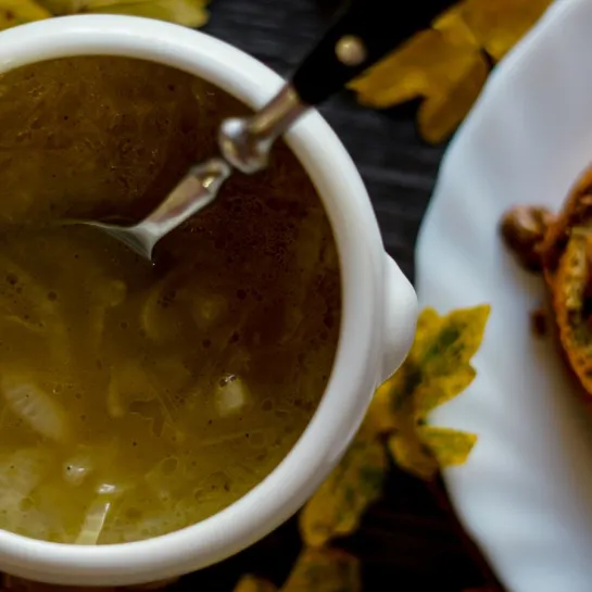 Efterår stemning med varm suppe